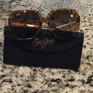 Maui Jim Brown Oversized Sunglasses